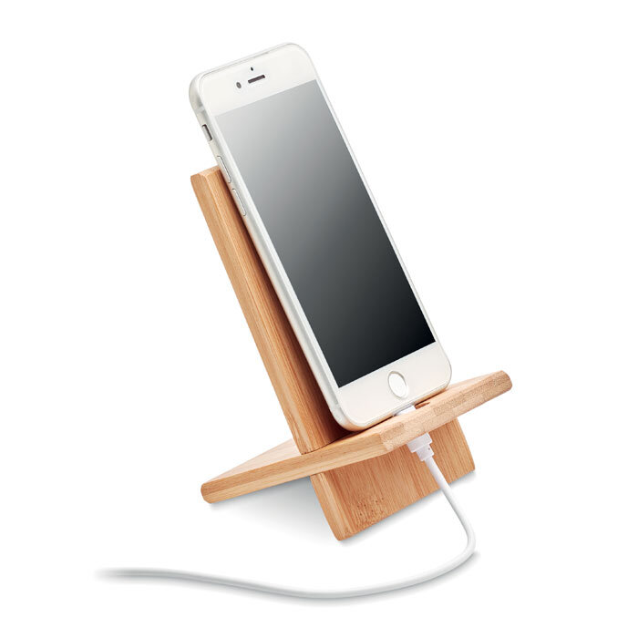 Support de téléphone personnalisable en bambou - Whippy | pandacolach