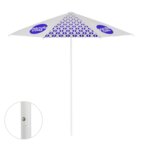 Parasol promotionnel rond ouverture par bouton pans plats - Canaries | pandacola - thumb - 1