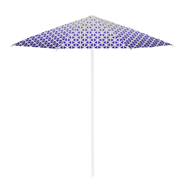Parasol promotionnel rond ouverture par bouton pans plats - Canaries | pandacola - 2