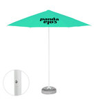 Parasol promotionnel rond ouverture par bouton pans plats - Canaries | pandacolach - thumb - 1