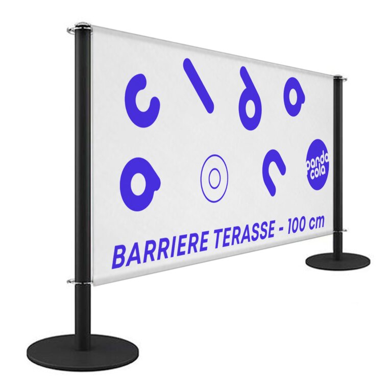 Barrière de terrasse 1 face en PVC 110g/m² de longueur 100 cm - Ernest | pandacola