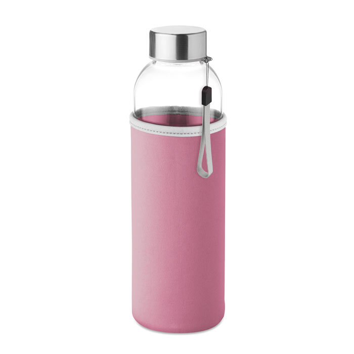 Bouteille personnalisée en verre avec pochette néoprène 500 ml - Utah Glass | pandacola