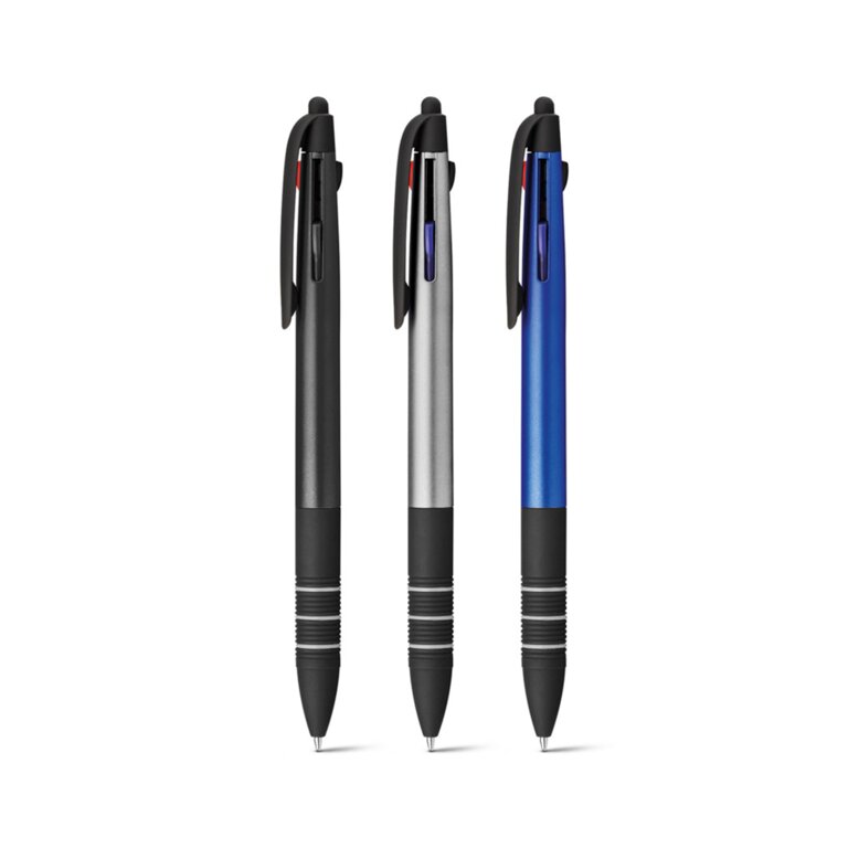 Stylo à bille personnalisable 3 couleurs avec antidérapant et embout tactile - Yamete | pandacolach - 2