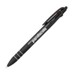 Stylo à bille personnalisable 3 couleurs avec antidérapant et embout tactile - Yamete | pandacolach - thumb - 1