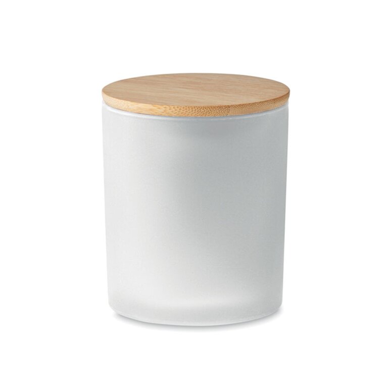 Bougie personnalisée avec couvercle en bambou différentes tailles - Saibo | pandacolach