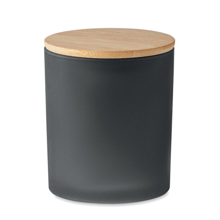 Bougie personnalisée avec couvercle en bambou différentes tailles - Saibo | pandacolach
