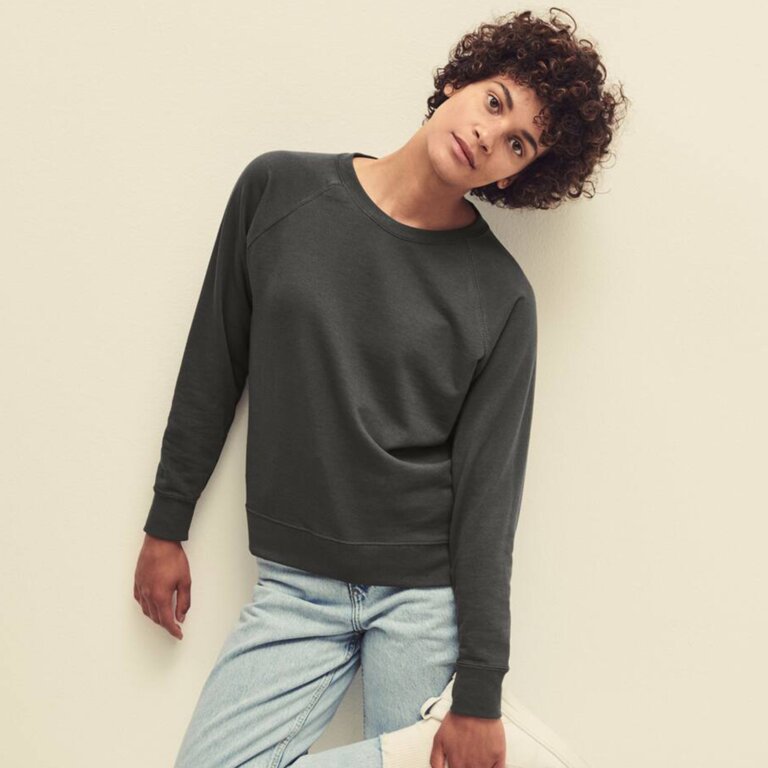 Sweat personnalisé raglan femme en coton 240 gr/m² | FRUIT OF THE LOOM® - Habi | pandacolach - 4