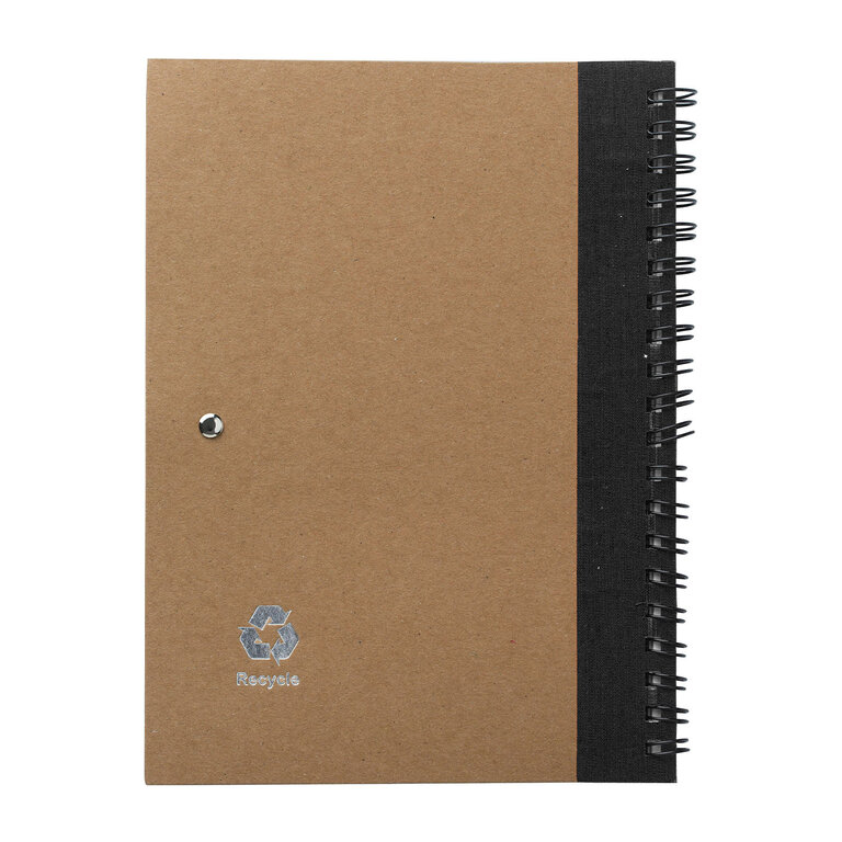 Carnet publicitaire 120 pages lignées avec stylo bille recyclé - Ramsès | pandacolach - 3