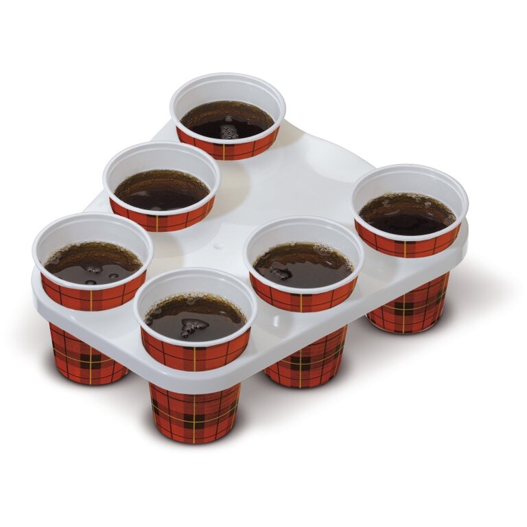 Plateau personnalisable pour 6 gobelets en plastique ou en verre - Plato | pandacolach