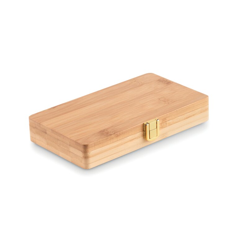 Boîte à outils personnalisée en bambou 27 pièces - Bricol | pandacolach - 1