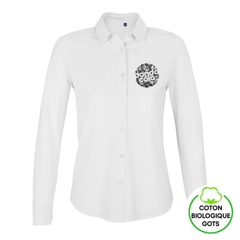 Chemise personnalisable en coton bio piqué 190 gr/m² | Neoblu® - Basile | pandacolach