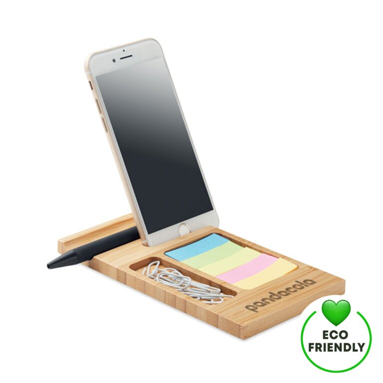 Organisateur de bureau personnalisable en bambou avec fournitures - Rangai | pandacolach