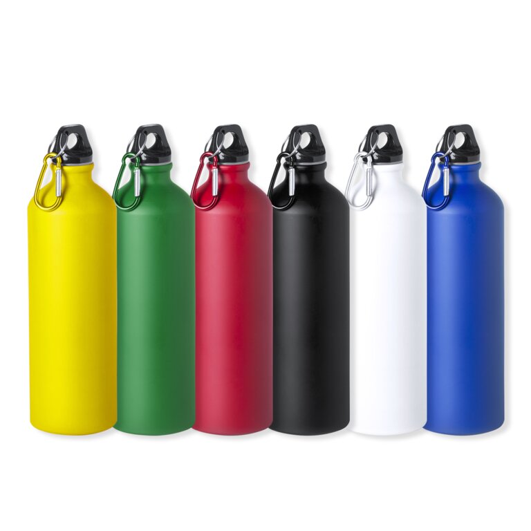 Gourde personnalisée en métal 800 ml avec mousqueton assorti - Bria | pandacola - 2