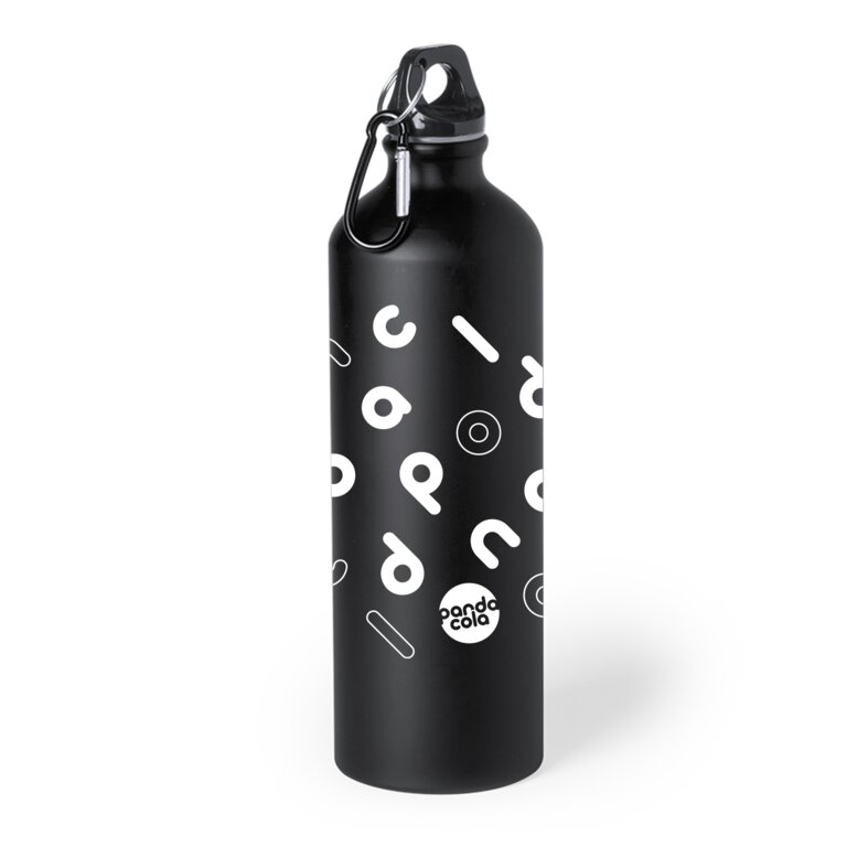 Gourde personnalisée en métal 800 ml avec mousqueton assorti - Bria | pandacolach