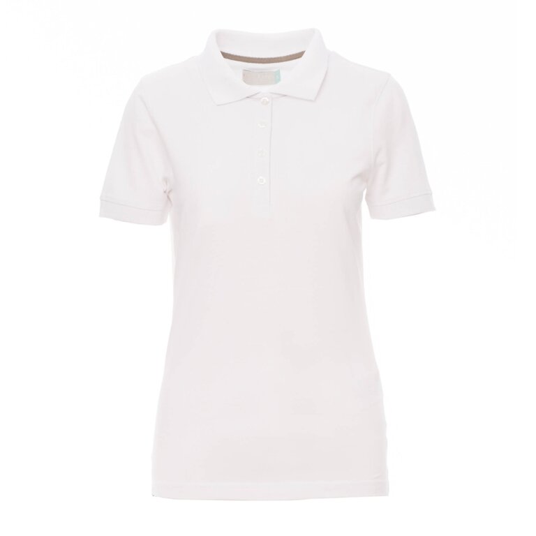 Polo personnalisable femme blanc en coton 200 gr/m² - Gondol White | pandacola