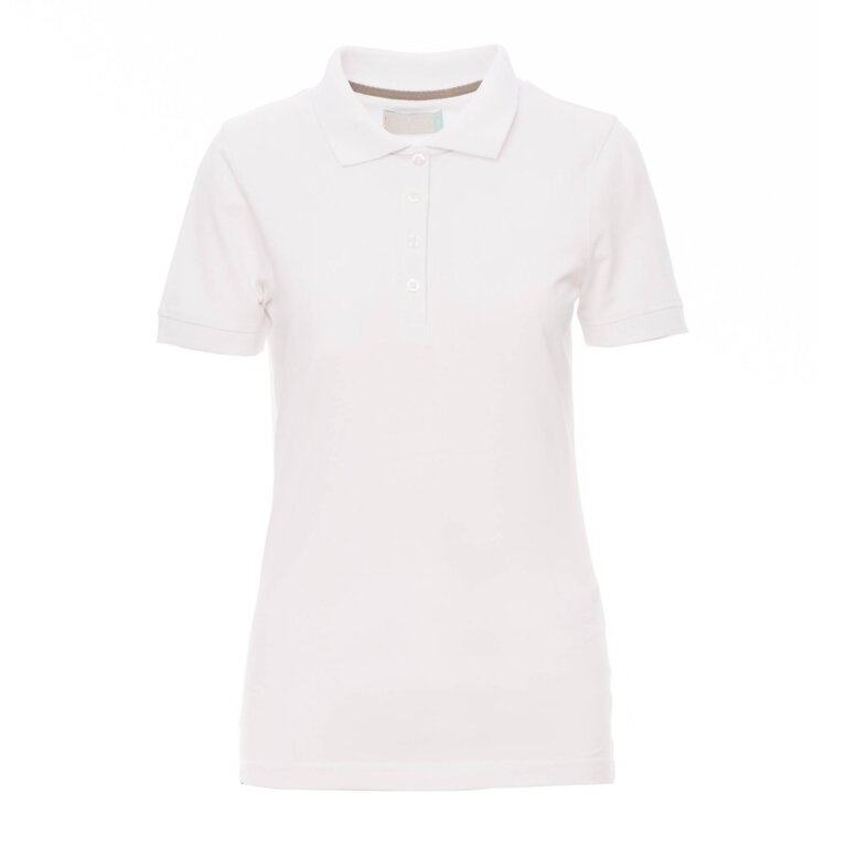 Polo personnalisable femme blanc en coton 200 gr/m² - Gondol White | pandacolach