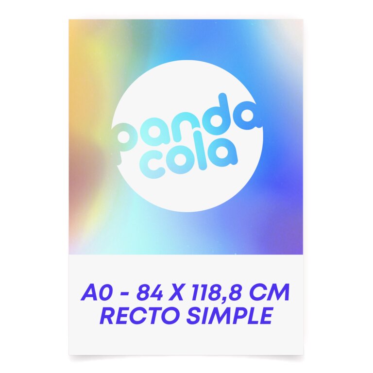 Affiche publicitaire en quadrichromie recto 135 gr/m² 118,9 x 84,1 cm - Nix | pandacolach