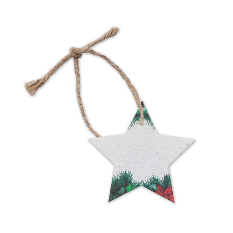 Etoile de Noël personnalisable en papier ensemencé - Seedo | pandacolach