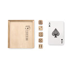 Boîte en bois personnalisée avec jeu de cartes et 5 dés - Las Vegas | pandacolach - thumb - 3