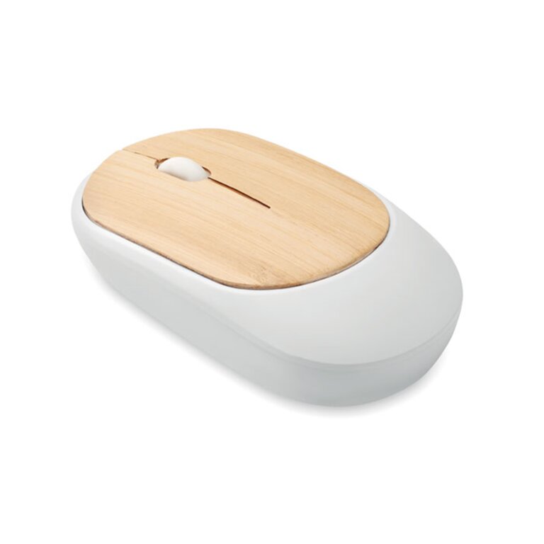 Souris personnalisée sans fil en bambou - Banida | pandacolach