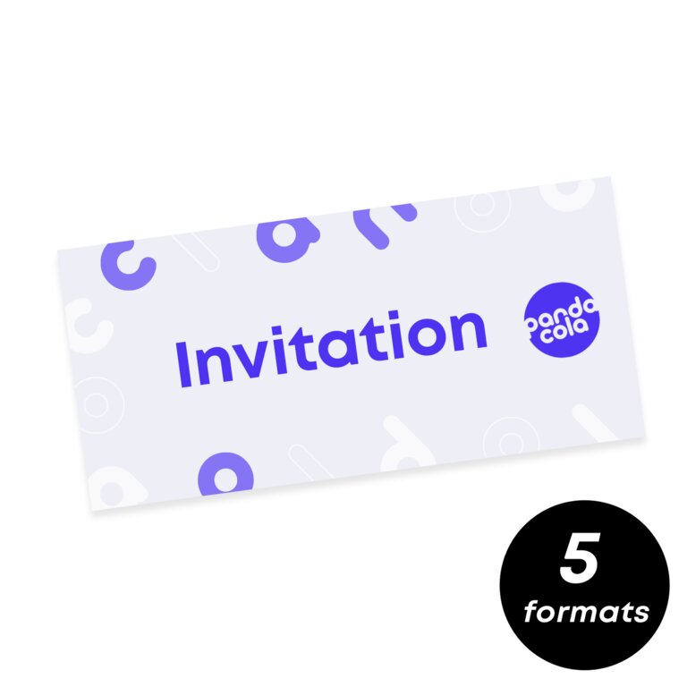 Carte d'invitation personnalisable 250 gr/m² - Meetup | pandacola