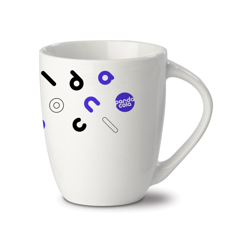 Mug publicitaire en porcelaine forme conique 300 ml - Cono | pandacolach
