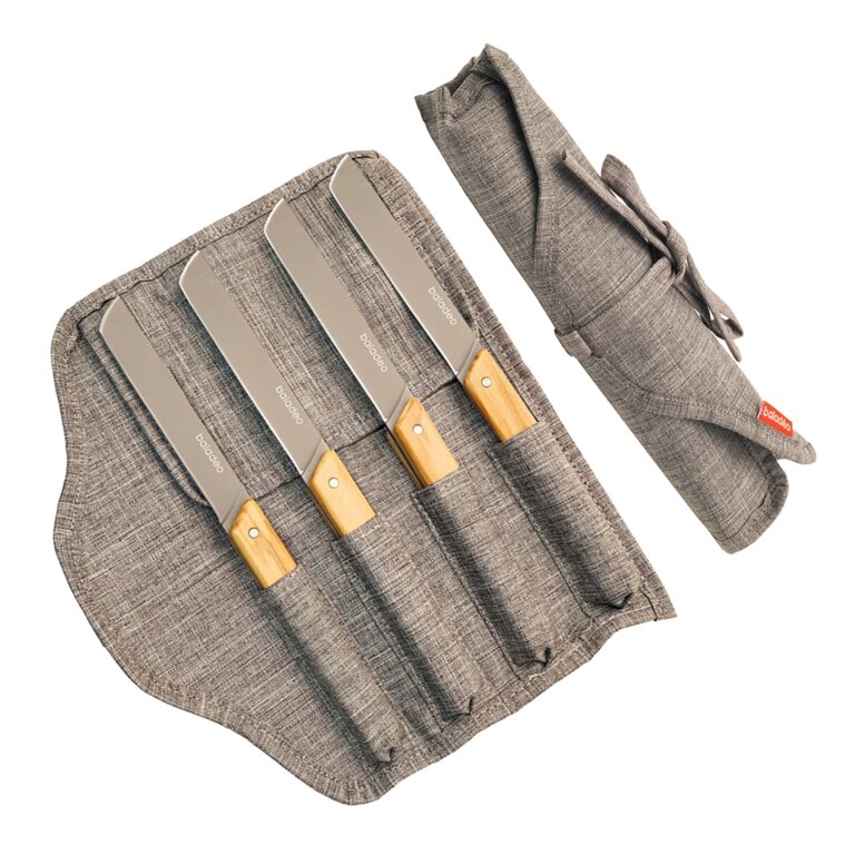 Set de 4 couteaux personnalisé avec étui - Kuisto | pandacola