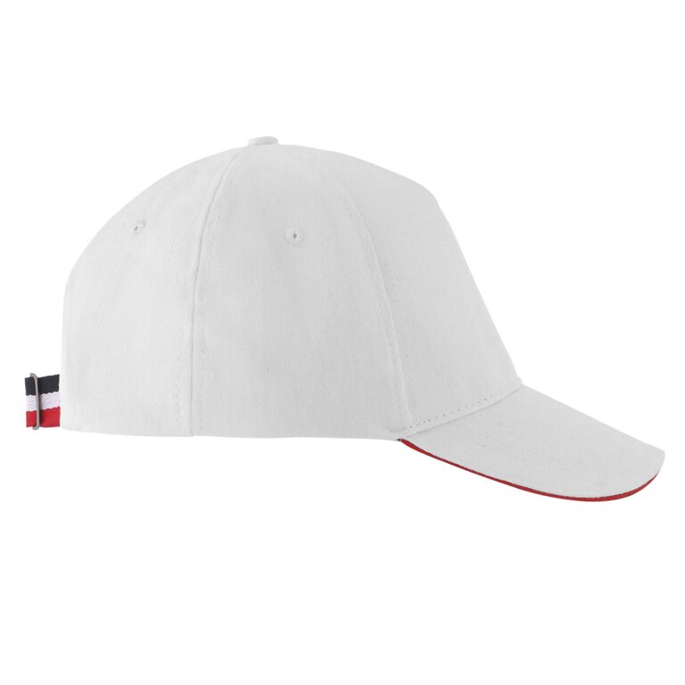 Casquette personnalisable tricolore 100% coton 260 gr/m² - Longchamp | pandacola - 2