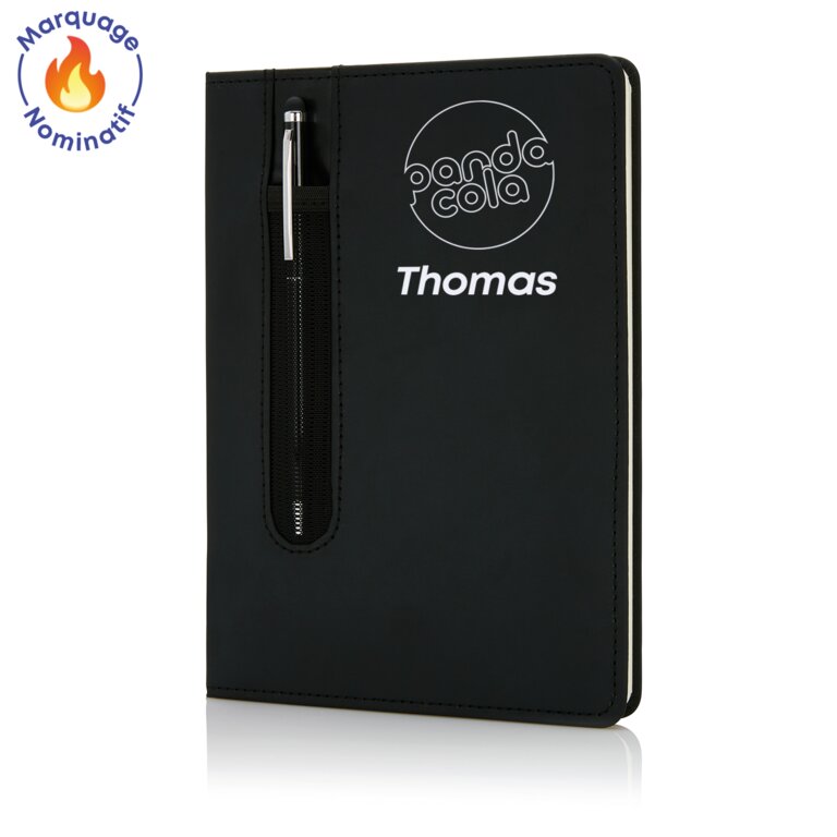 Carnet A5 personnalisable 160 pages lignées avec prénom et stylo tactile - Ulysse Own | pandacolach