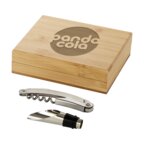 Exp. rapide 5j - Set à vin personnalisé en bambou de 2 accessoires - Baoul | pandacolach - thumb - 2