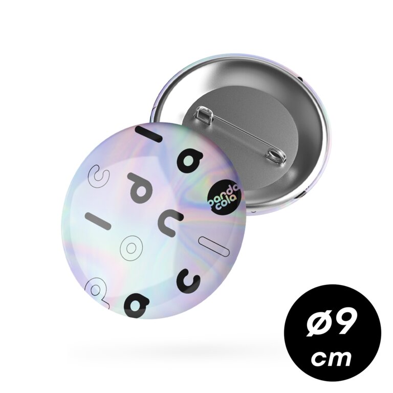 Badge personnalisé rond Ø9 cm - Paty | pandacolach