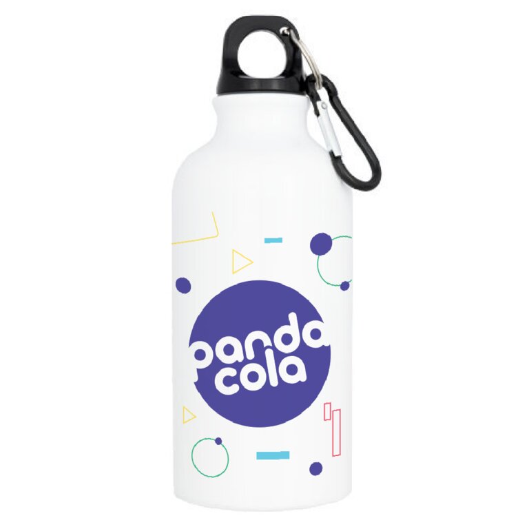 Gourde en métal personnalisée avec mousqueton 400 ml - Oregon Subli | pandacolach