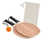 Set de tennis beach personnalisable avec 2 raquettes en bois - Smash | pandacolach - thumb - 3