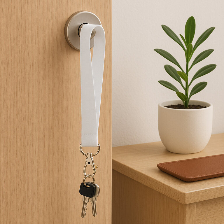 Porte-clés personnalisable en sublimation rPET avec lanière et mousqueton - Airaisse | pandacolach - 2