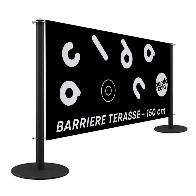 Barrière de terrasse 1 face en PVC 110g/m² de longueur 150 cm - Gijo | pandacolach