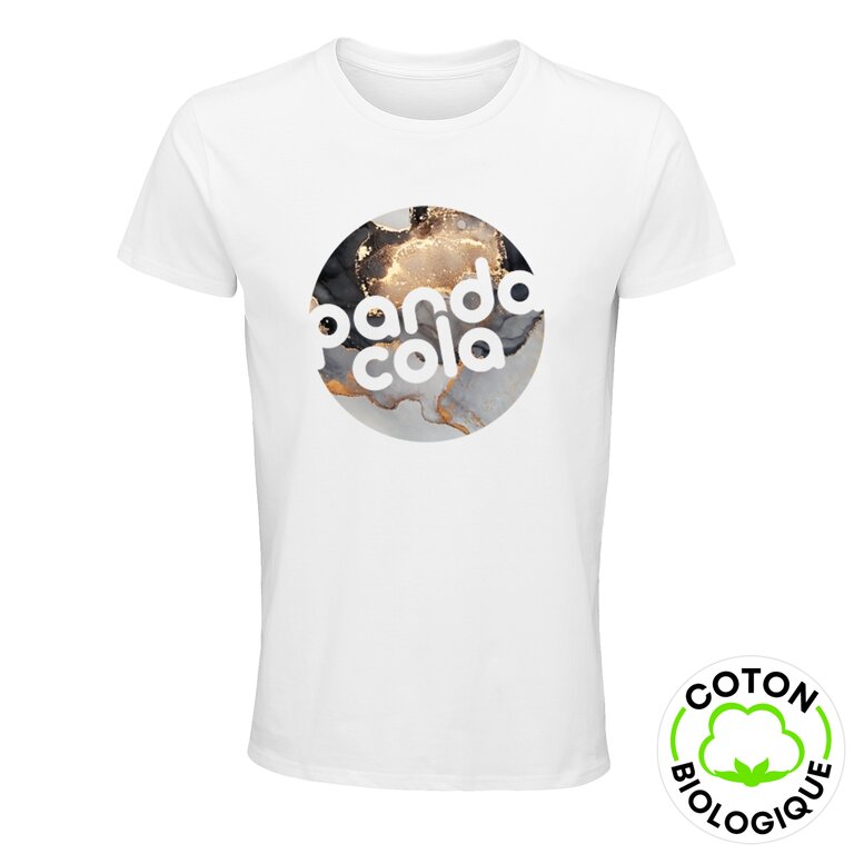 T-shirt personnalisable en coton bio 150 gr/m² - Crusader White | pandacolach