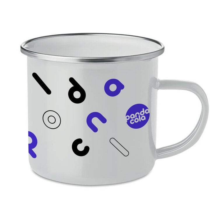 Mug personnalisable métal vintage en émail 350 ml - Plateado subli | pandacolach - 2