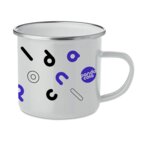 Mug personnalisable métal vintage en émail 350 ml - Plateado subli | pandacola - thumb - 2