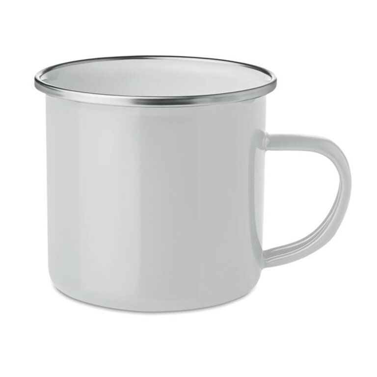 Mug personnalisable métal vintage en émail 350 ml - Plateado subli | pandacolach