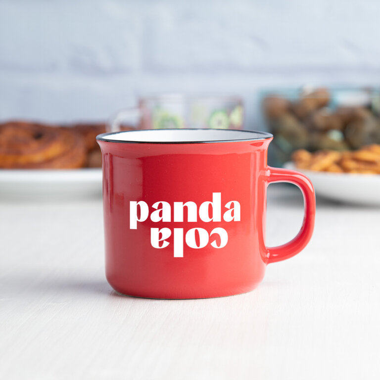 Mug personnalisable vintage en céramique d'une capacité de 320 ml - Woodstock | pandacola