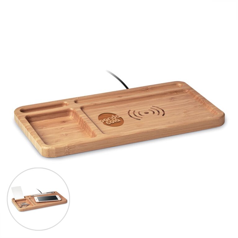 Boîte de rangement personnalisée avec chargeur induction - Deski | pandacolach