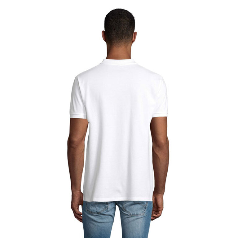 Polo promotionnel blanc homme en coton biologique à manches courtes 170 gr/m² - Planet | pandacola - 1