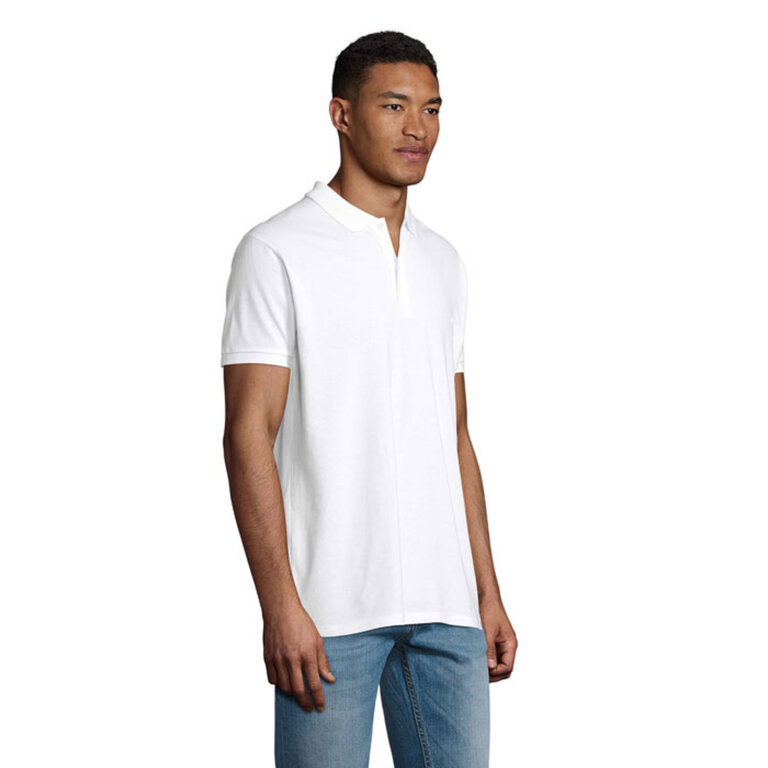 Polo promotionnel blanc homme en coton biologique à manches courtes 170 gr/m² - Planet | pandacola - 2