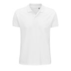 Polo promotionnel blanc homme en coton biologique à manches courtes 170 gr/m² - Planet | pandacola - thumb