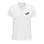 Polo promotionnel blanc homme en coton biologique à manches courtes 170 gr/m² - Planet | pandacolach - thumb - 3