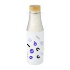 Bouteille personnalisée 540 ml double paroi avec couvercle bambou - Sola | pandacola - thumb - 1