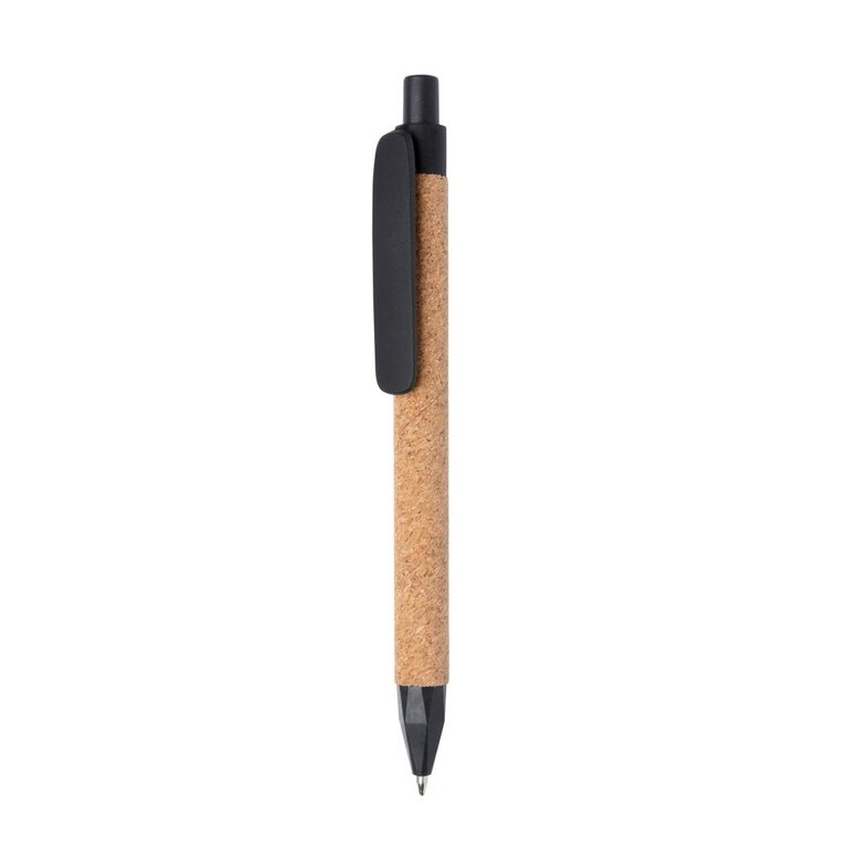 Stylo publicitaire recyclé en fibre de paille blé et liège - Gwent | pandacolach