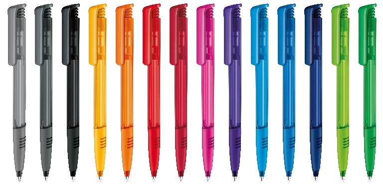 Stylo à bille promotionnel à grip coloré - Super Hit Grip Clear | Senator® | pandacolach - 2