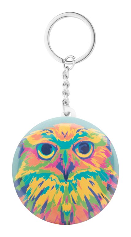 Porte-clés promotionnel rond avec impression quadrichromie - Chapa | pandacolach - 2