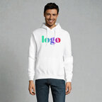 Sweat shirt blanc promotionnel à capuche 280 gr/m² - Snake | pandacola - thumb